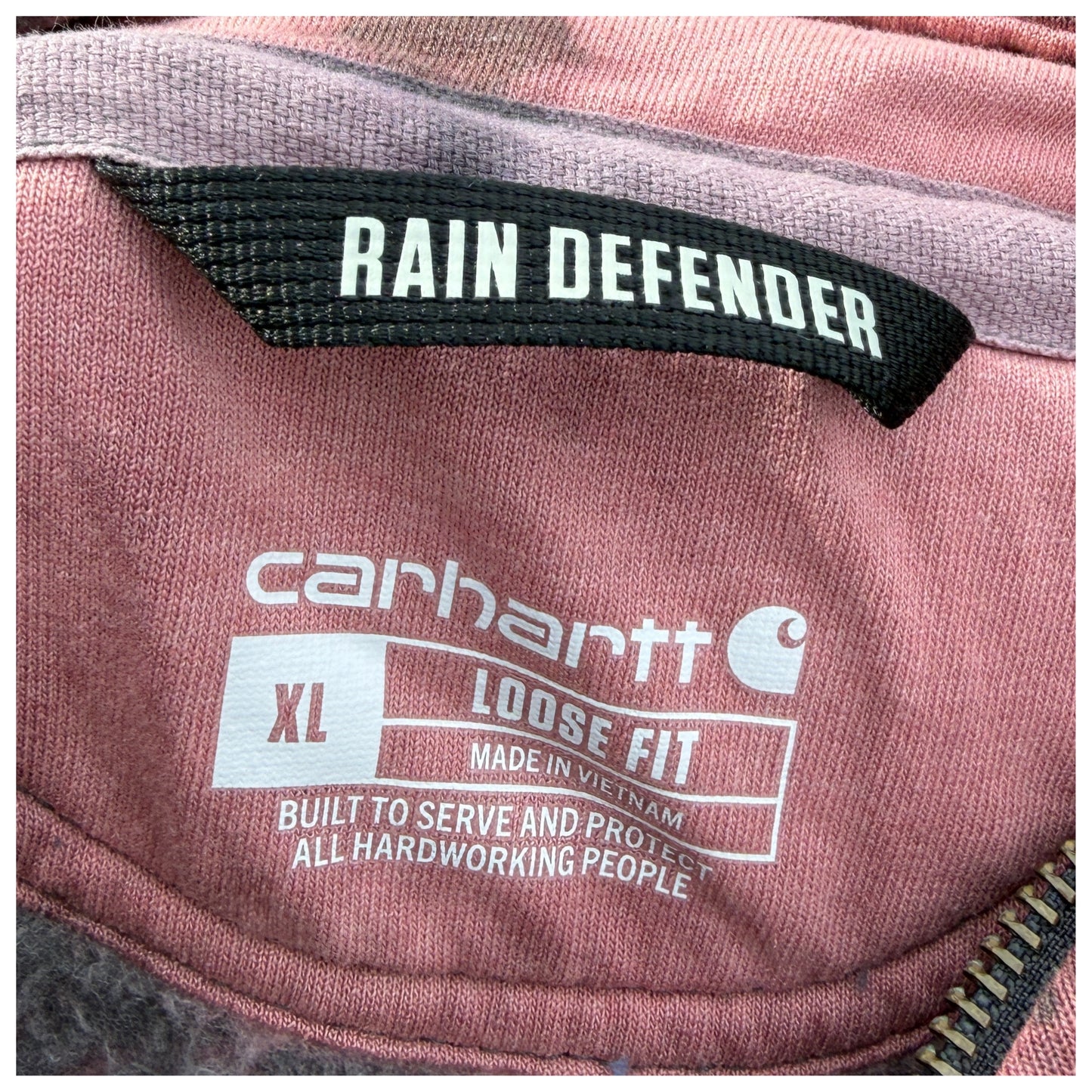 Carbon Heather Quarter Zip Tie-Dye Hoodie XL