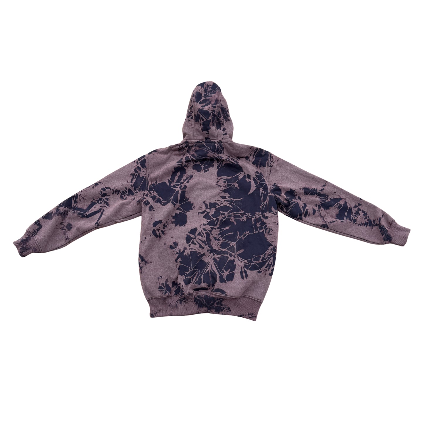 New Navy Quarter Zip Tie-Dye Hoodie Medium