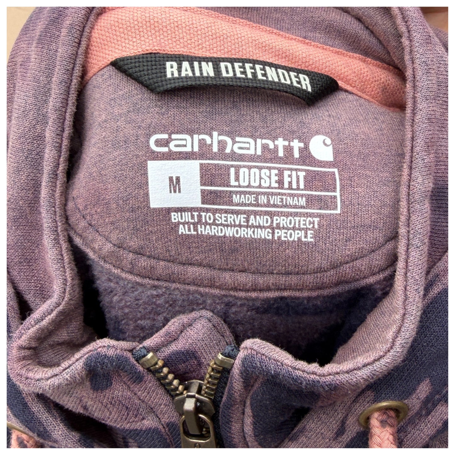 New Navy Quarter Zip Tie-Dye Hoodie Medium