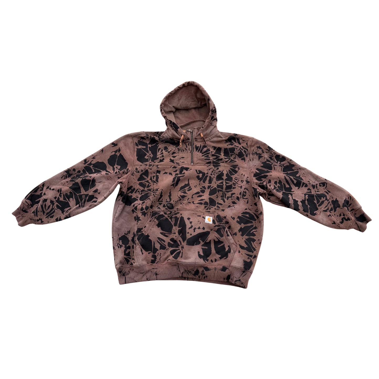 Black Quarter Zip Tie-Dye Hoodie 2XL