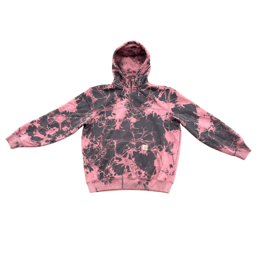 Carbon Heather Quarter Zip Tie-Dye Hoodie XL
